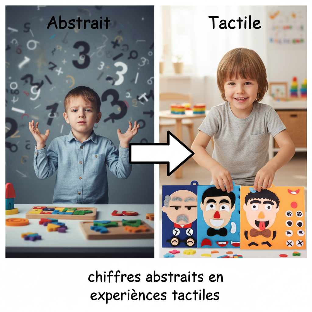Transformation chiffres abstraits vers tactile