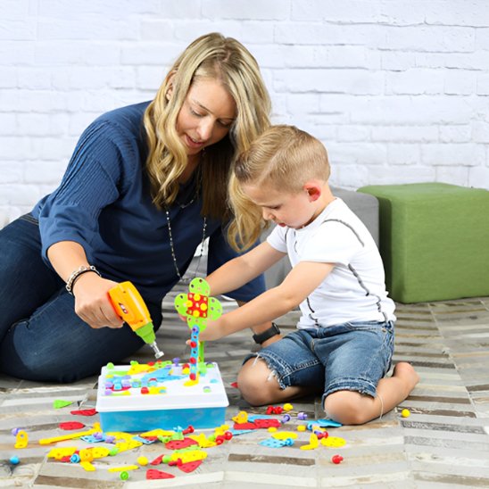 Jeux de Construction, Perceuse Électrique pour Enfants; petites mains