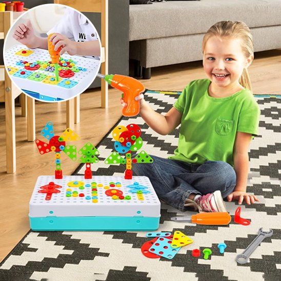 Jeux de Construction, Perceuse-Électrique pour Enfants, un outil de bricolage