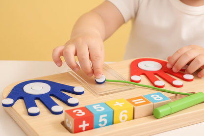 Mains d'enfant sur les doigts feutrine