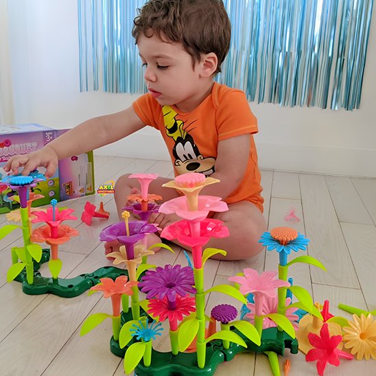 Jeux de Construction pour Jardin de Fleurs