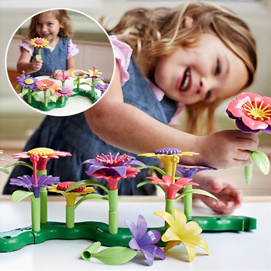 Jeux de Construction, Jardin de Fleurs, jeu de mémoire visuelle