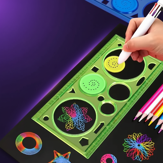 ensemble pochoirs dessin spirographe enfant