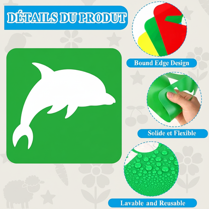 Détails produit : pochoir plastique enfant bords lisses sécurisés