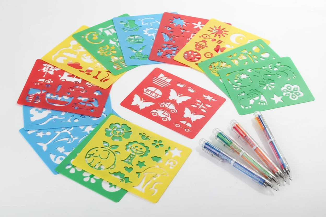 kit pochoirs réutilisables école primaire créativité