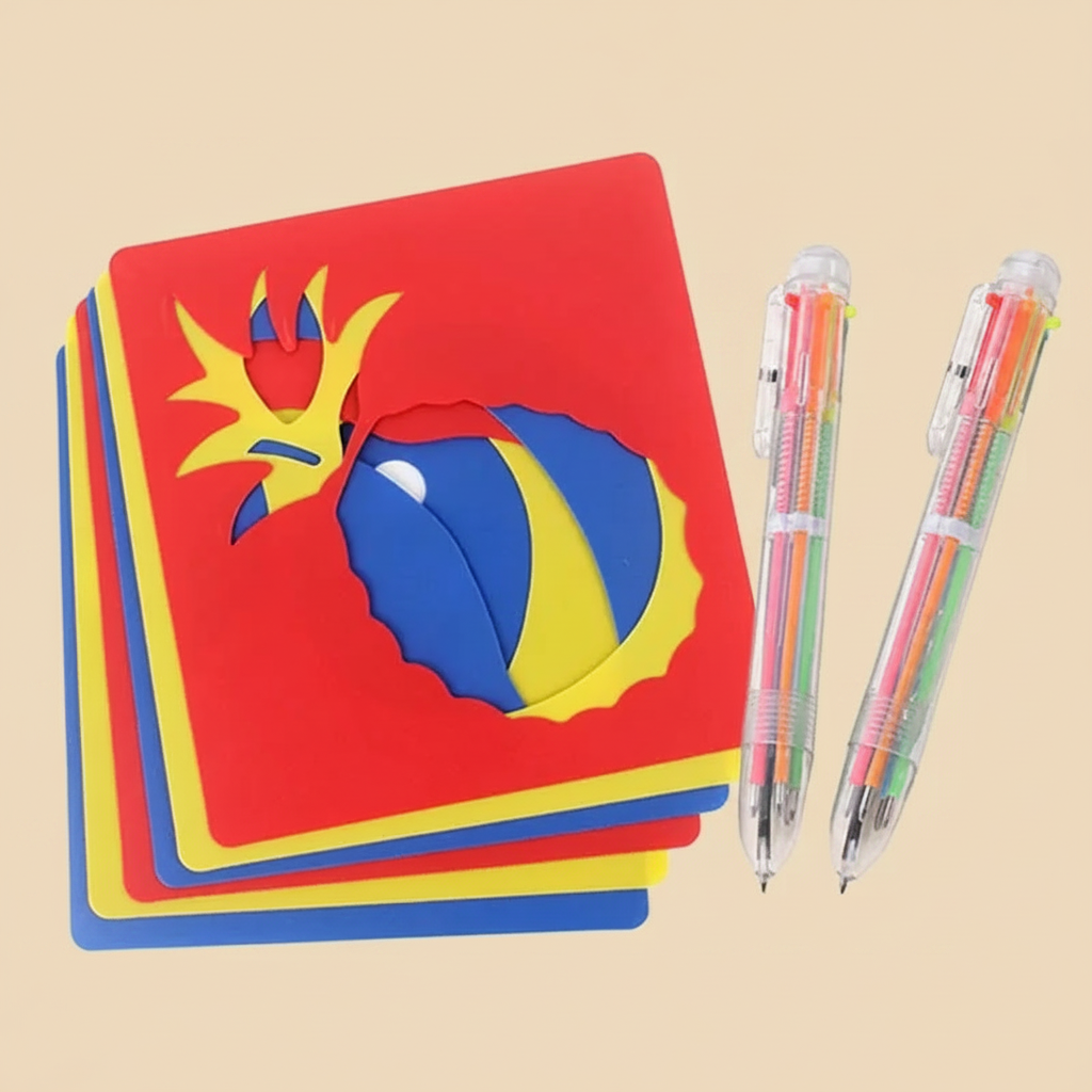 pochoirs de dessin lavables enfants 6–12 ans