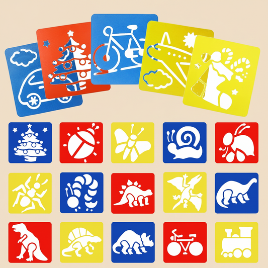 Pochoirs dessin réutilisables enfants 4–6 ans