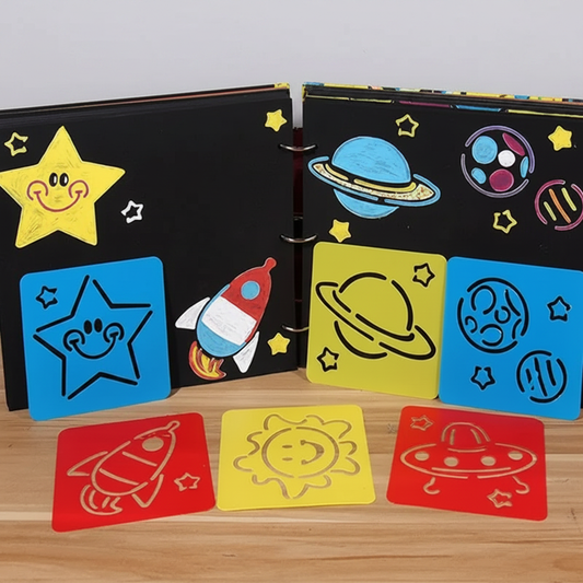 pochoirs de dessin lavables réutilisables enfants 4–6 ans