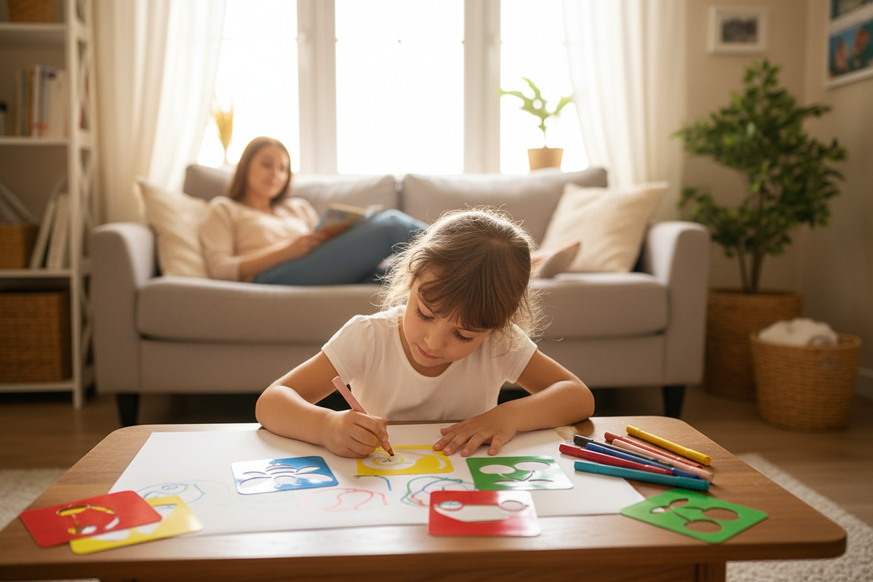 Outils de peinture et traçage pour motricité fine
