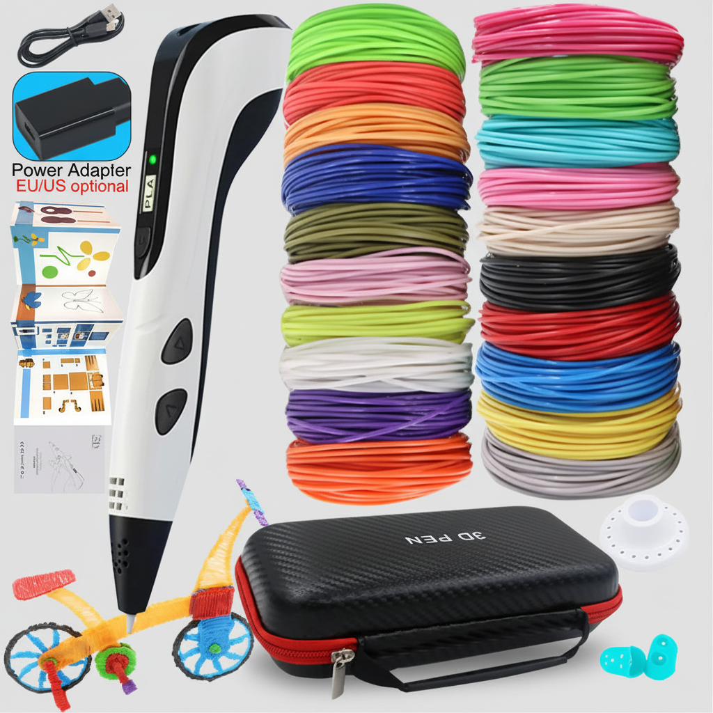 stylo impression 3D enfants 6–12 ans avec écran LCD