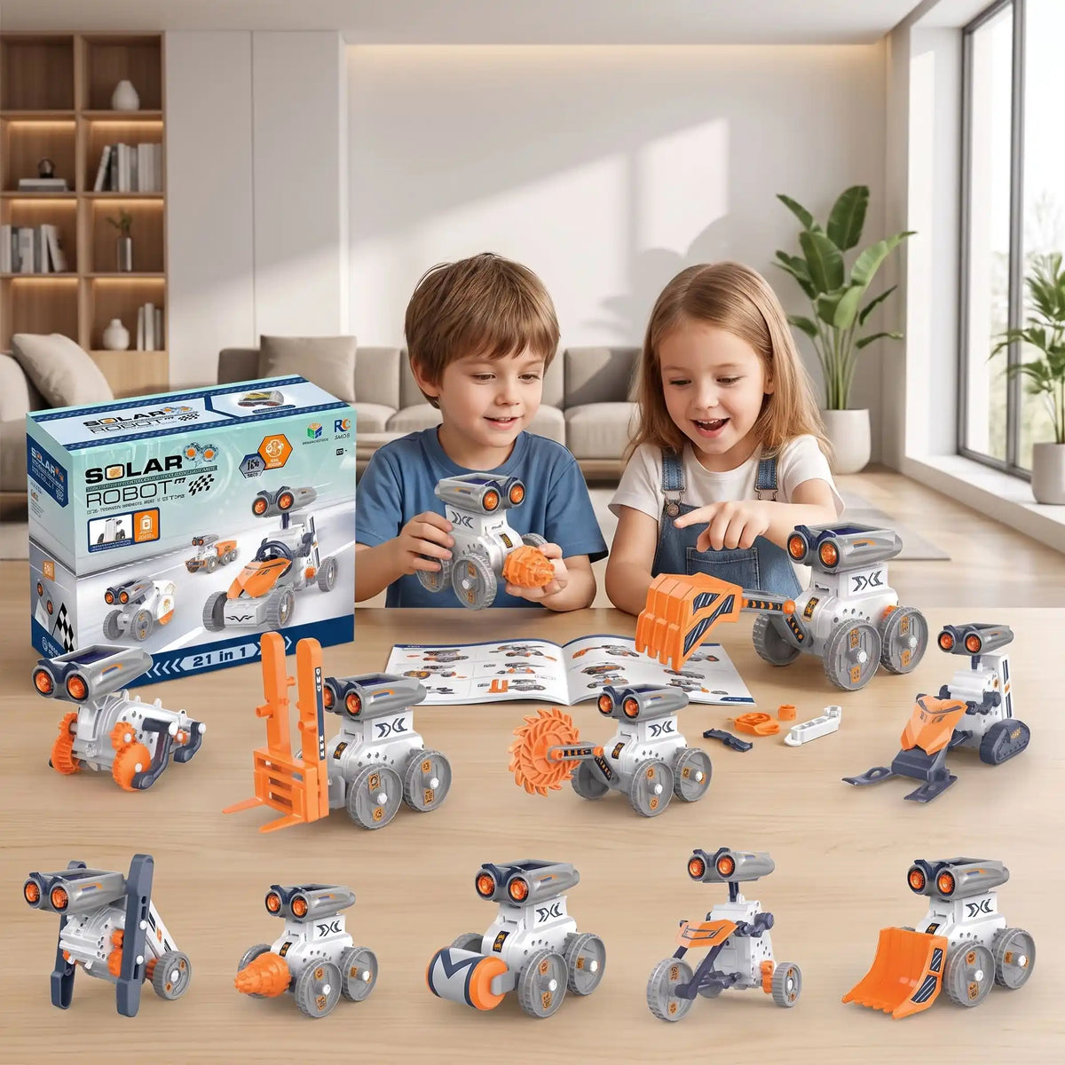 Jouets robot solaires 21 en 1 — Kit de construction STEM 