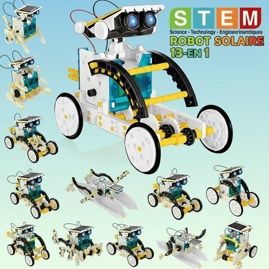 Kit Robot Solaire 13-en-1 STEM, Construction Créative
