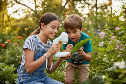 Enfants explorant la nature ensemble 