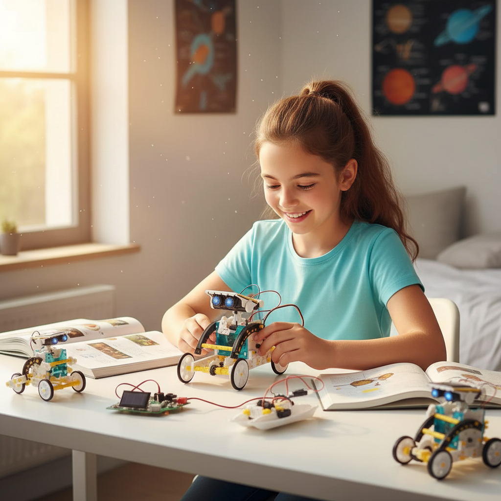 Léa passionnée par la science grâce au robot solaire