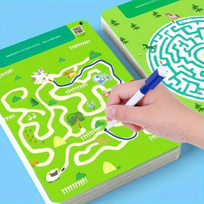 Livre enfant, Jeu de Labyrinthe avec Stylo, parcours et défis.