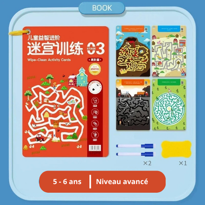 Livre enfant, Jeu de Labyrinthe avec Stylo, ensemble avancé