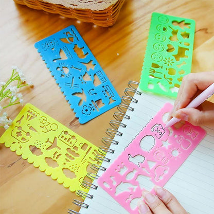 Matériel de dessin, Pochoir de peinture favorisant la motricité