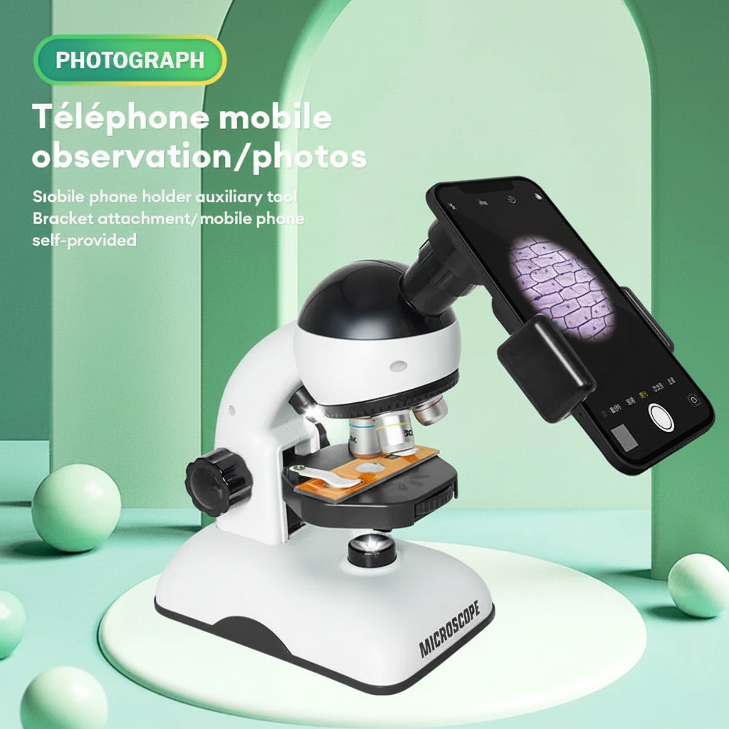 Téléphone mobile observation et photographie avec microscope