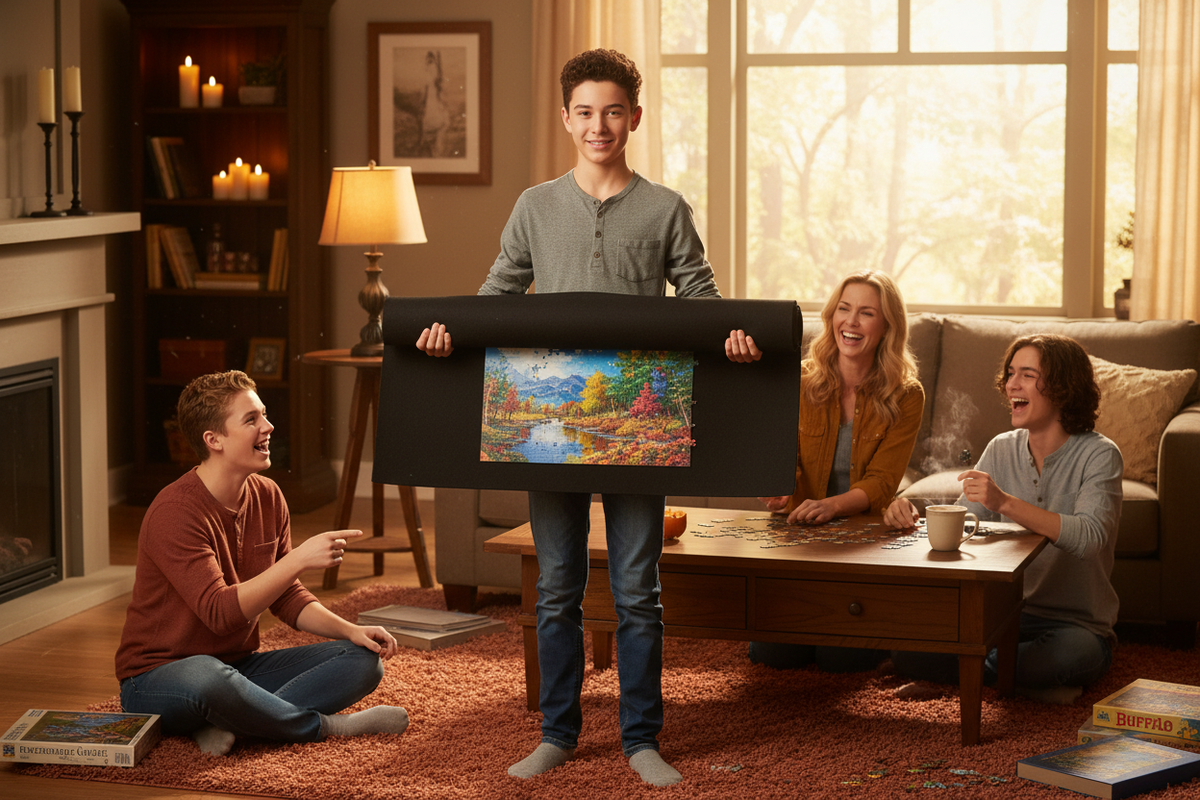Organisateur de puzzle pliable pour voyage 