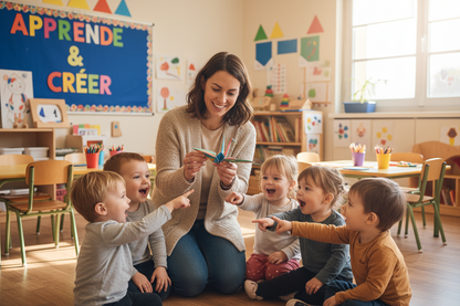 Apprentissage guidé porte vers la créativité et l'apprentissage ludique