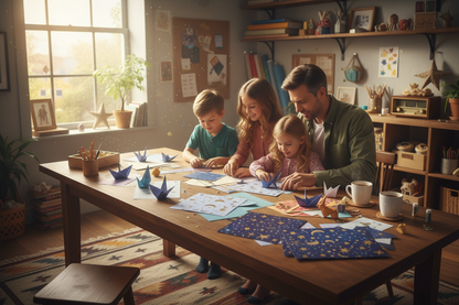 Des Papiers Origami pour Atelier créatif familial