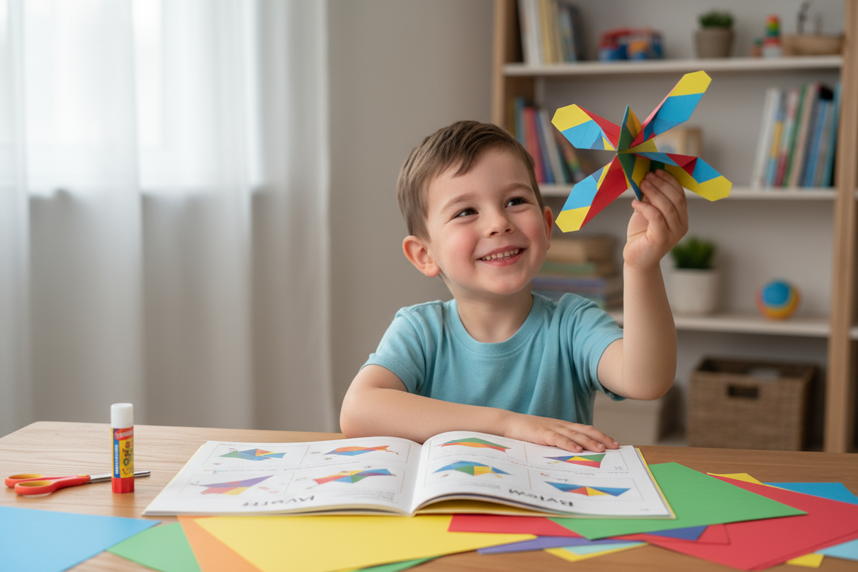 Fierté de créer son avion 3D. Papier Origami : L'Art du Pliage Créatif 