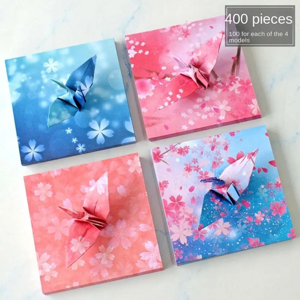 Papier Origami, kit de 400 feuilles colorées