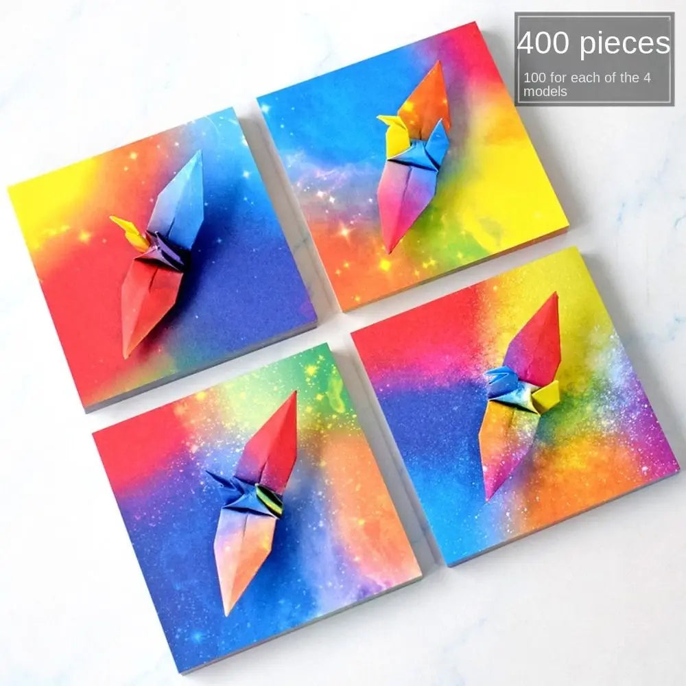 Papier Origami, 400 feuilles à motifs lumineux