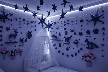 Des papiers origami pour les décorations féeriques