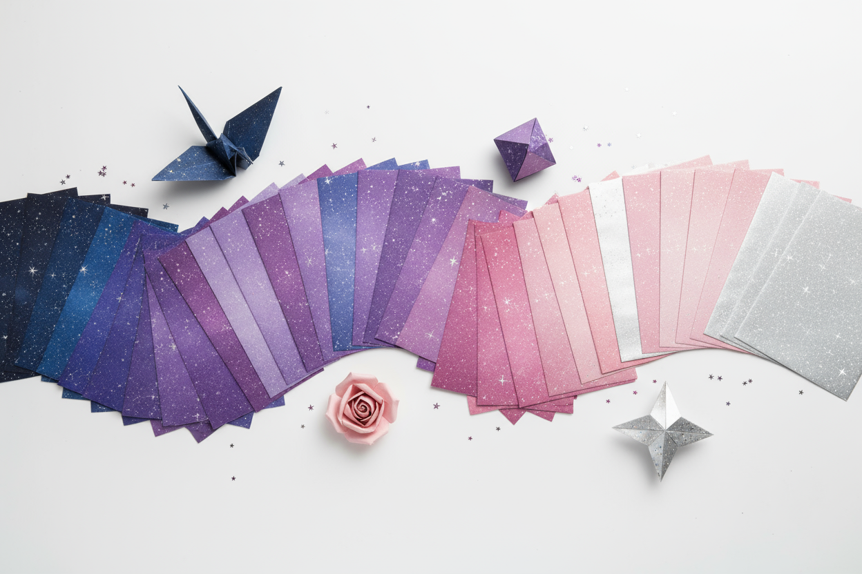 Une palette de 400 feuilles motifs ciel étoilé