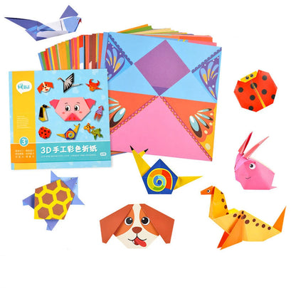 Papier origami Montessori, 54 feuilles