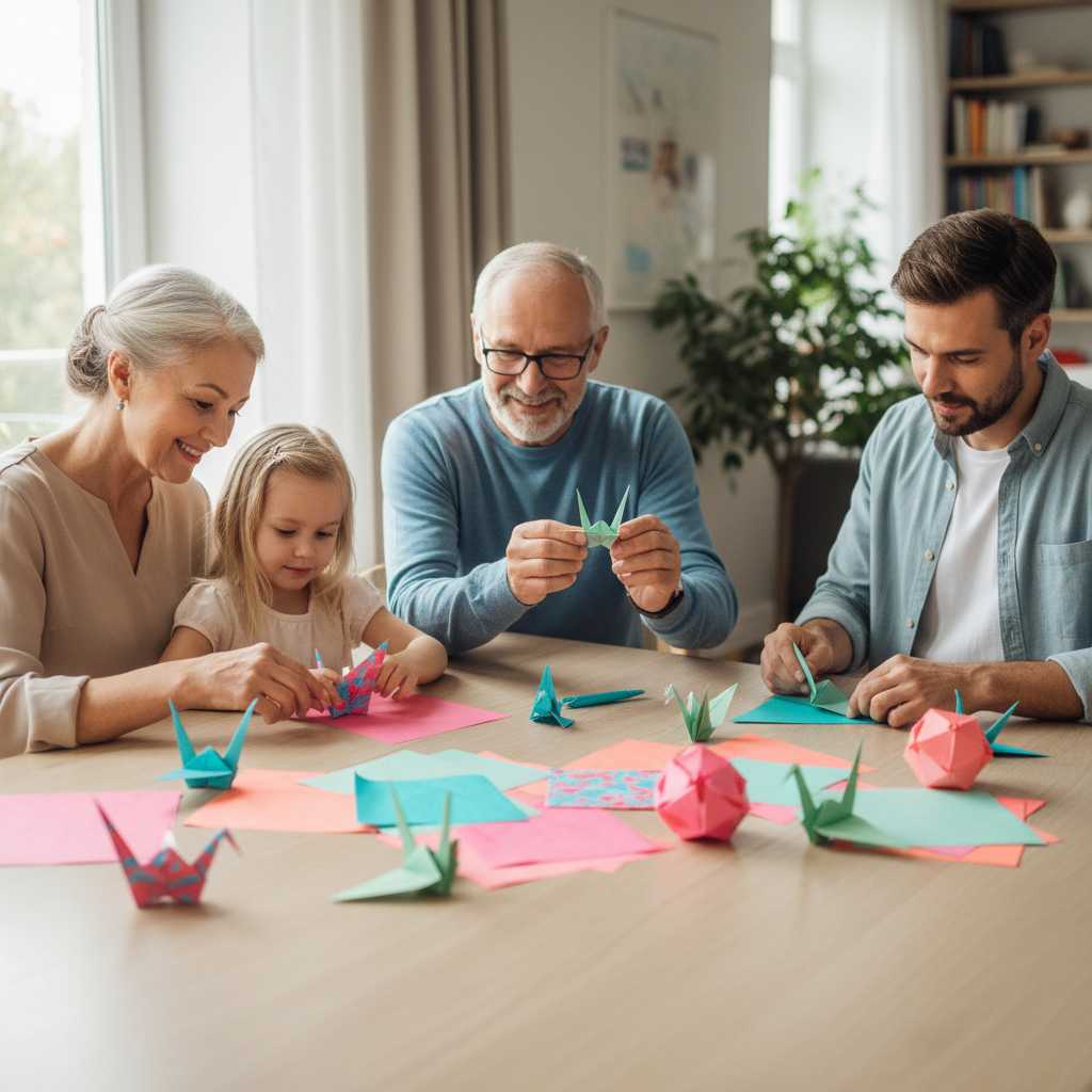 Origami activité familiale intergénérationnelle