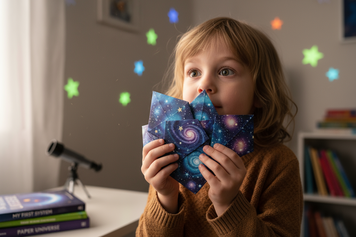  Papier Origami motifs galaxie, Éveil à l'astronomie