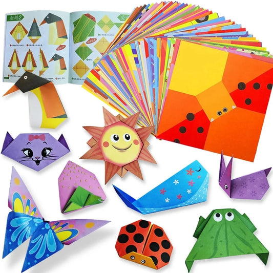 Papiers origami, Kit Origami 30 Feuilles Colorées