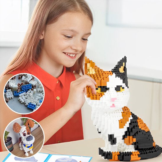 Puzzle 3D Nanoblocs Husky Siberien, un jeu pour développer la detérite de votre enfant