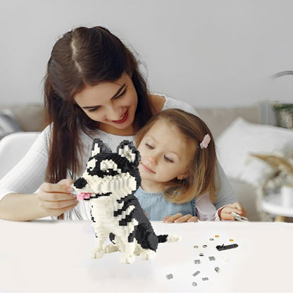Puzzle 3D Nanoblocs Husky Siberien, pour usage familial