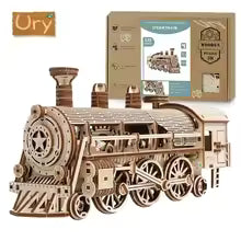 Puzzle 3D, Train à vapeur Rétro Mobile, un jeu éducatif enfant qui favorise le développement des compétences essentielles.
