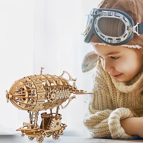 Puzzle 3D Voiture en Bois, un kit d'assemblage de construction mécanique