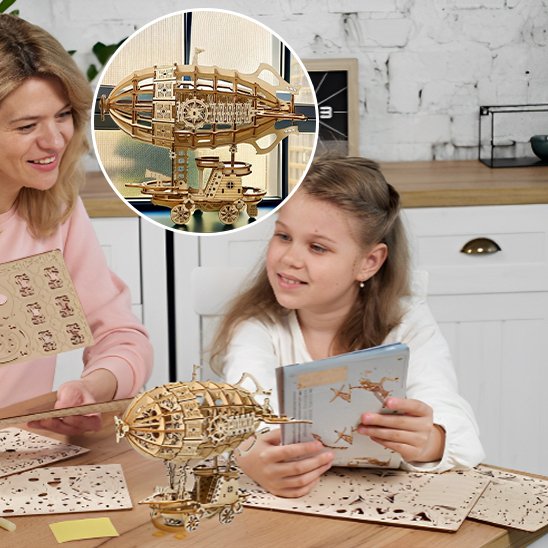 Puzzle 3D, Voiture en  Bois, un jeu éducatif pour le développement cognitif de l'enfant.