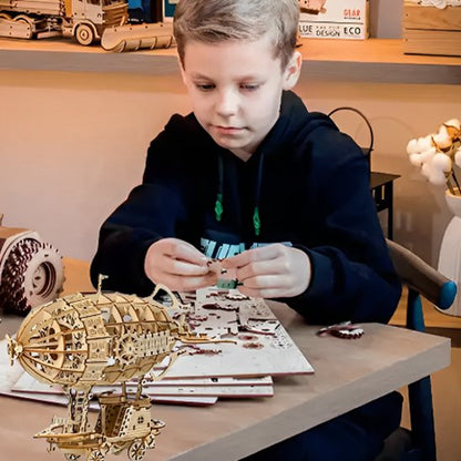 Puzzle 3D Voiture en Bois, un jeu individuel de construction mécanique