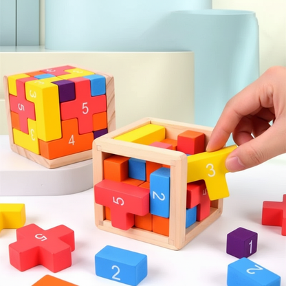 Main tenant cube Luban assemblé