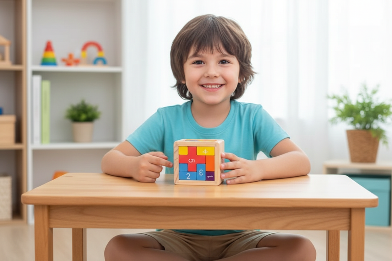 Enfant satisfait de sa réussite