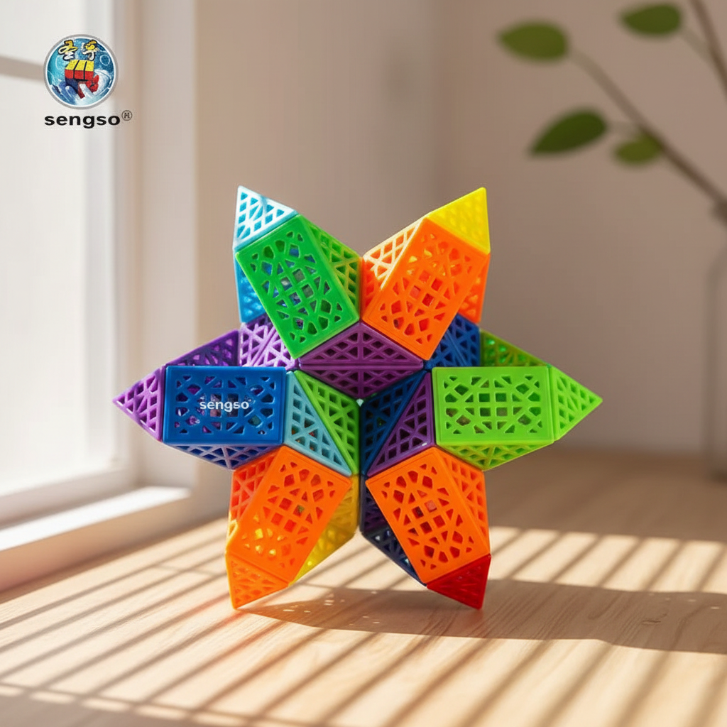 Étoile 3D complexe réalisée avec le serpent magique Sengso