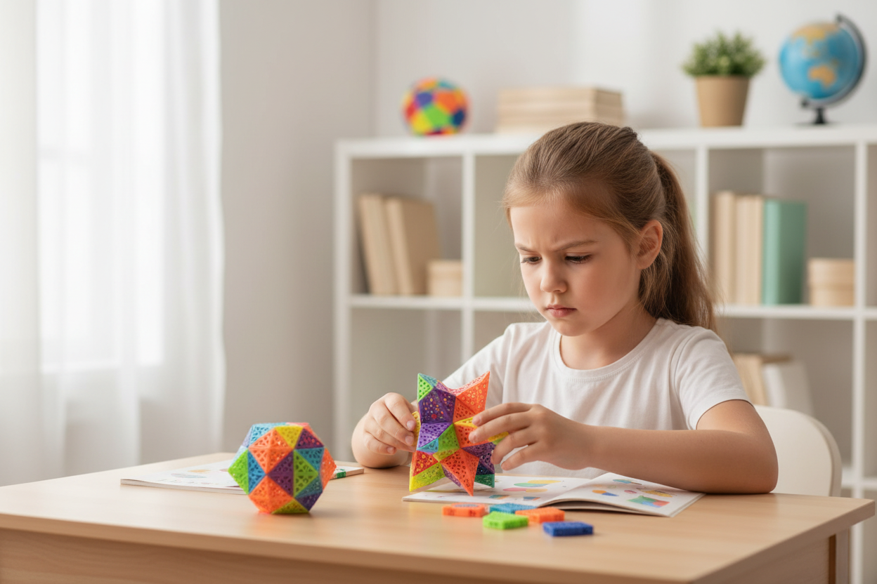Enfant développant sa logique avec le cube serpent Sengso