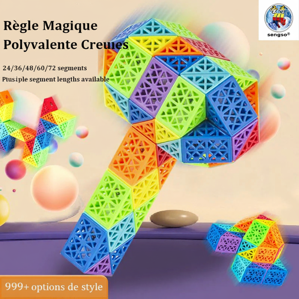 Règle magique polyvalente creuse avec 999+ options de style