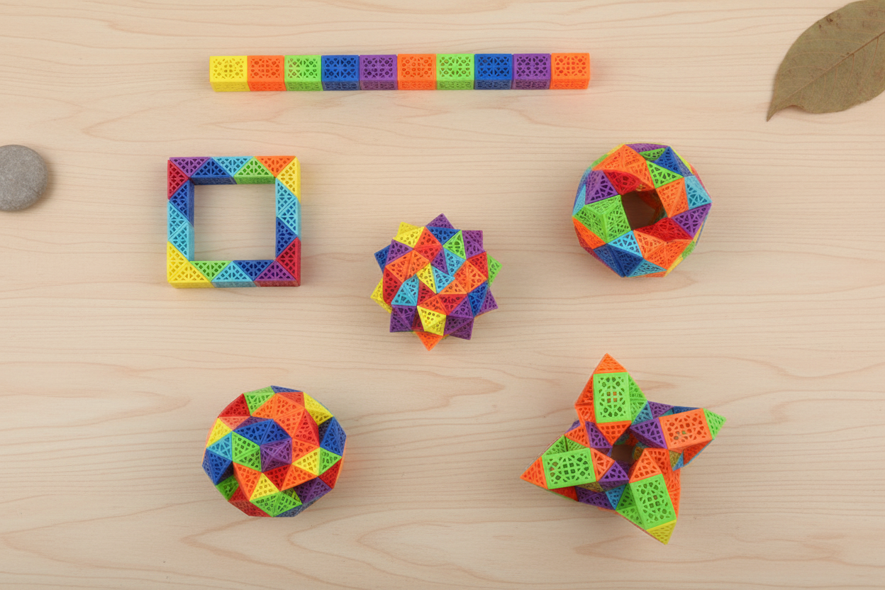 Présentation des différentes configurations du serpent magique creux