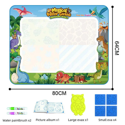 Jouet dessin – Tapis Magique à l’Eau Réutilisable | 3 Tailles | 4 Thèmes | Sans Tache | CE 3-12 ans