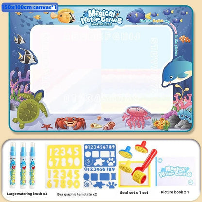 Tapis dessin peinture à l’eau pour enfants | Réutilisable | 100×80 ou 150×100 cm | Zéro Tache | 3-7 ans