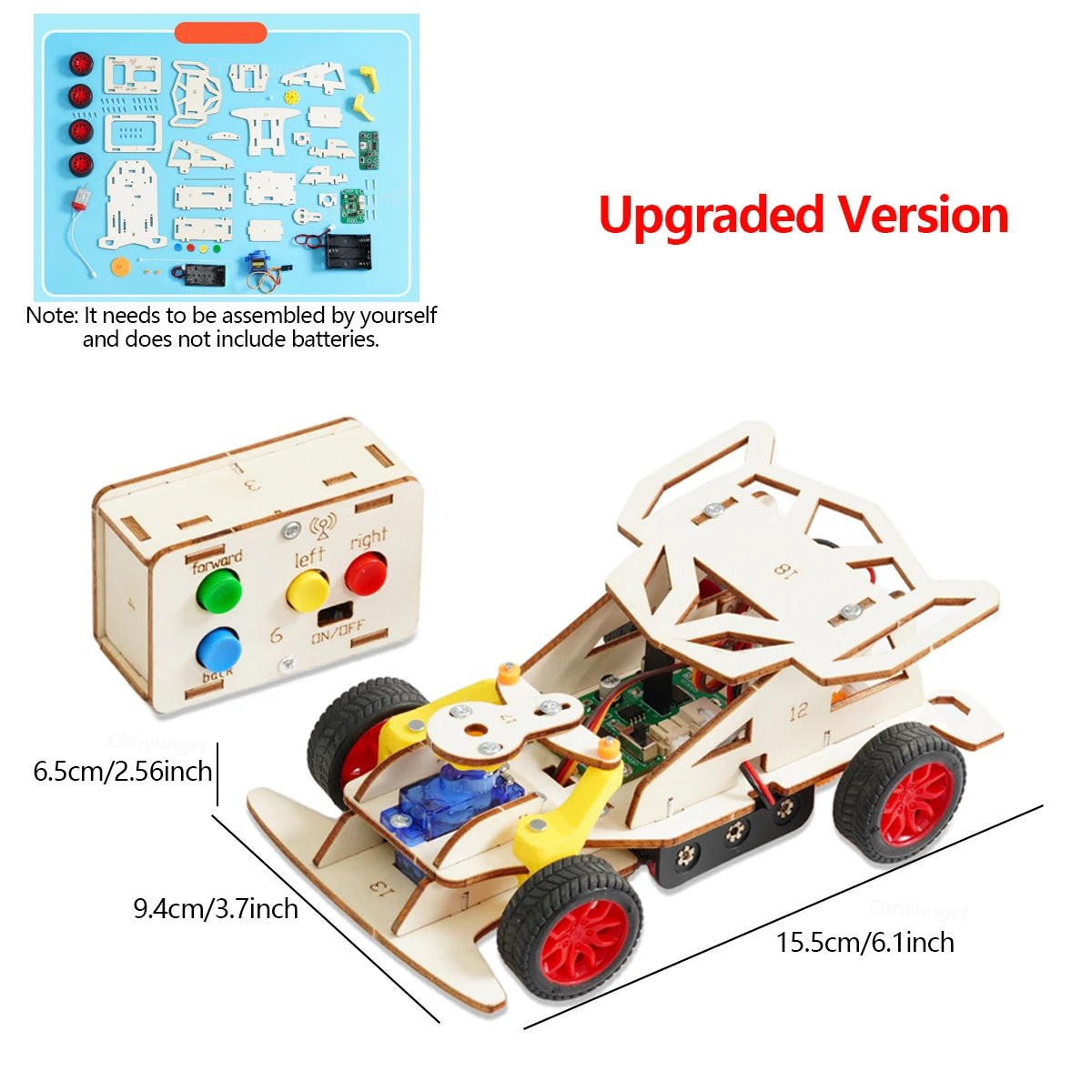 Voiture Télécommandée en Bois à Construire – Kit STEM 4x4 DIY Enfant Ado