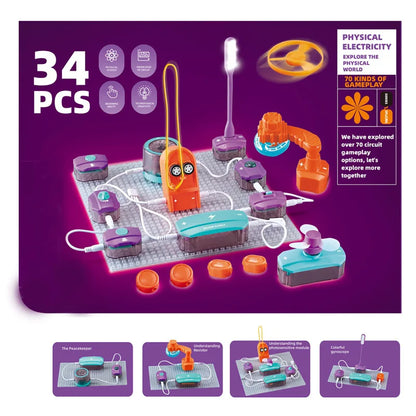 Kit Circuit Électronique Éducatif Enfant – Blocs STEM Électricité Magnétisme 8-14 ans